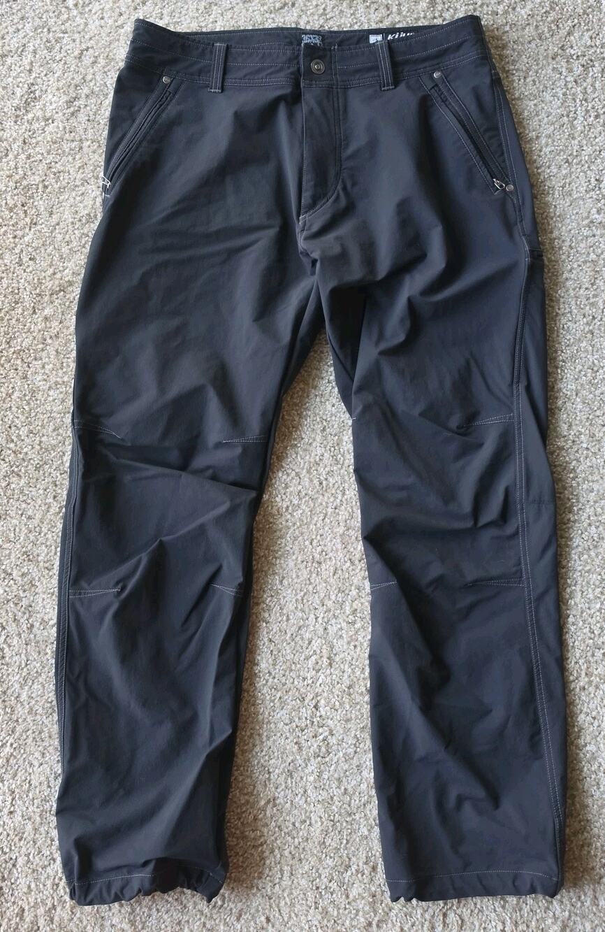 KUHL Renegade Pants Mens 36x32 Black Stretch Softshell - Hiking Outdoor Techwear